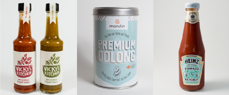 Food packaging designs and labels