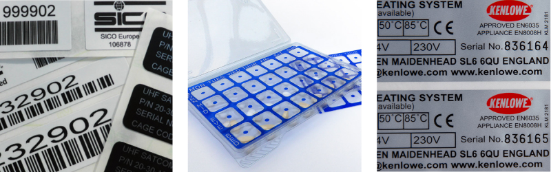 Asset Identification adhesive labels and stickers